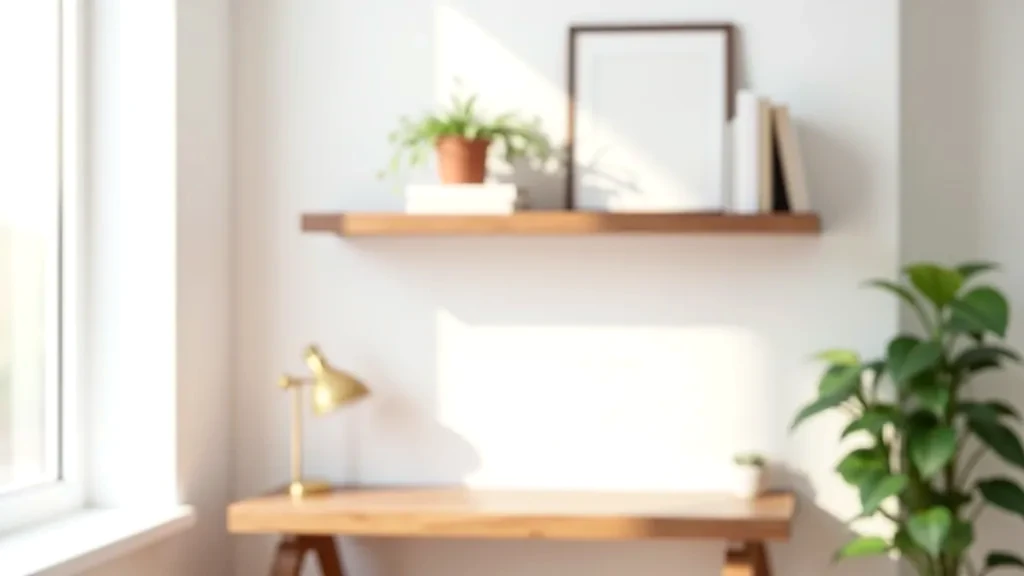 Floating Shelf — Solid Oak, Walnut Finish